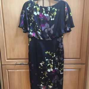 Kay Unger Silk Floral Dress